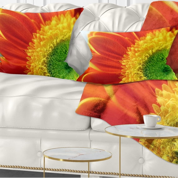 Designart 12" x 20" Floral Polyester Throw Pillow