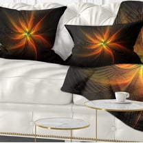 Designart 12" x 20" Gold Polyester Throw Pillow