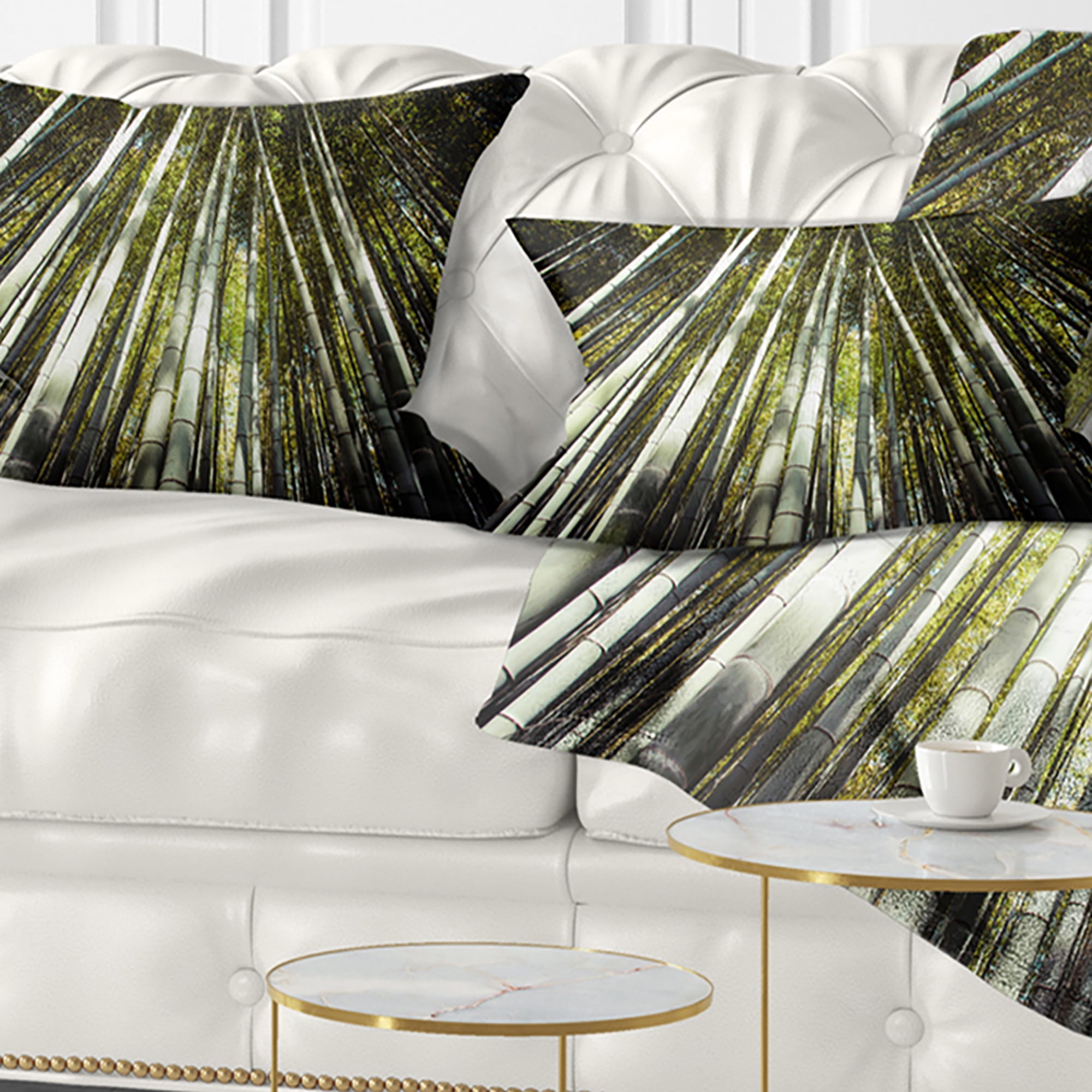 Designart 12" x 20" Green Polyester Throw Pillow