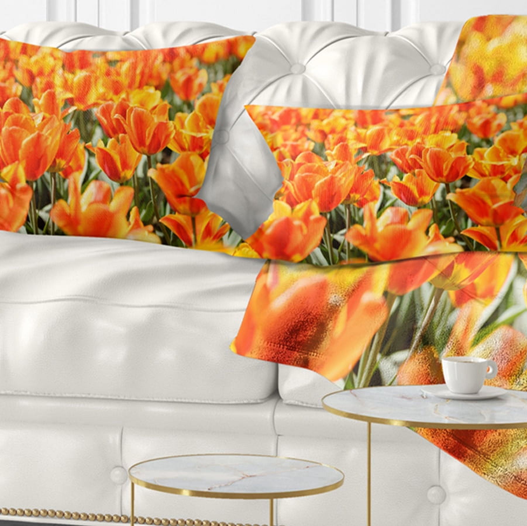 Designart 12" x 20" Green Polyester Throw Pillow