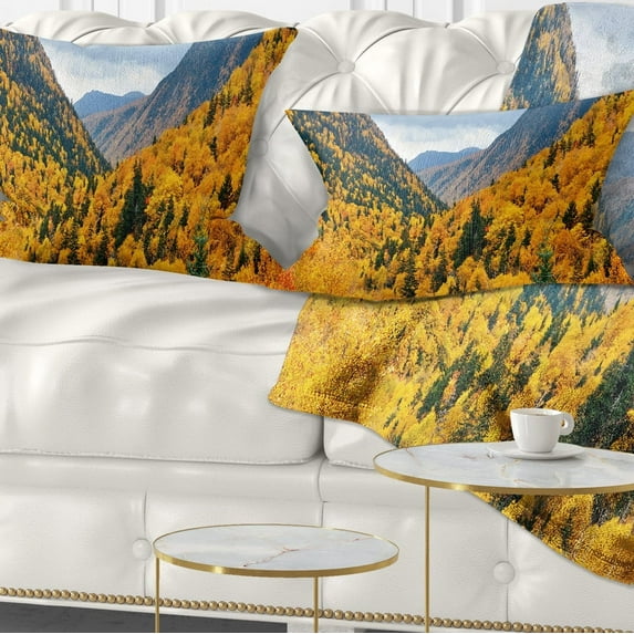 Designart 12" x 20" Green Polyester Throw Pillow