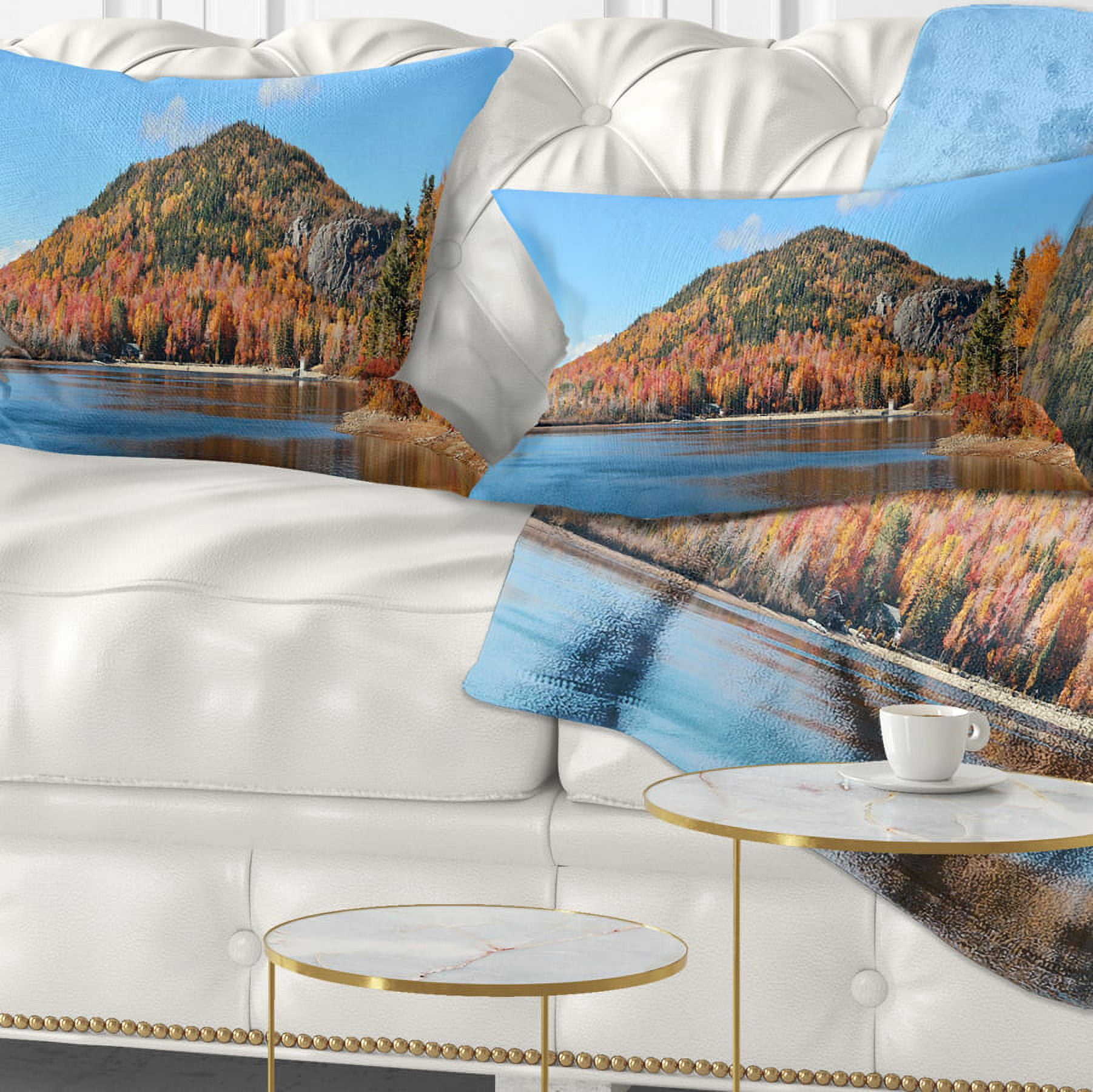 Designart 12" x 20" Green Polyester Throw Pillow