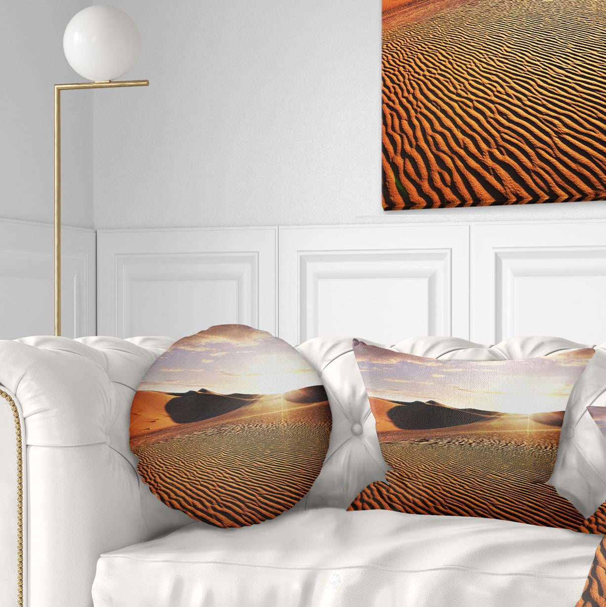 Designart 12" x 20" Green Polyester Throw Pillow