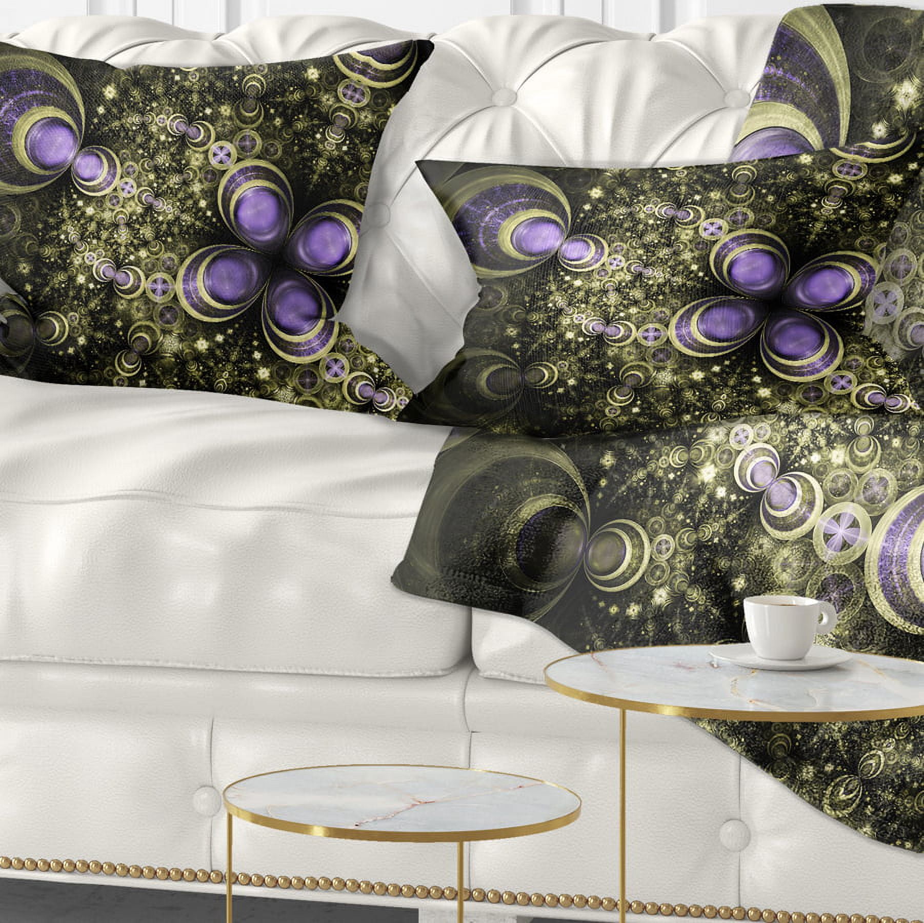 Designart 12" x 20" Green Polyester Throw Pillow