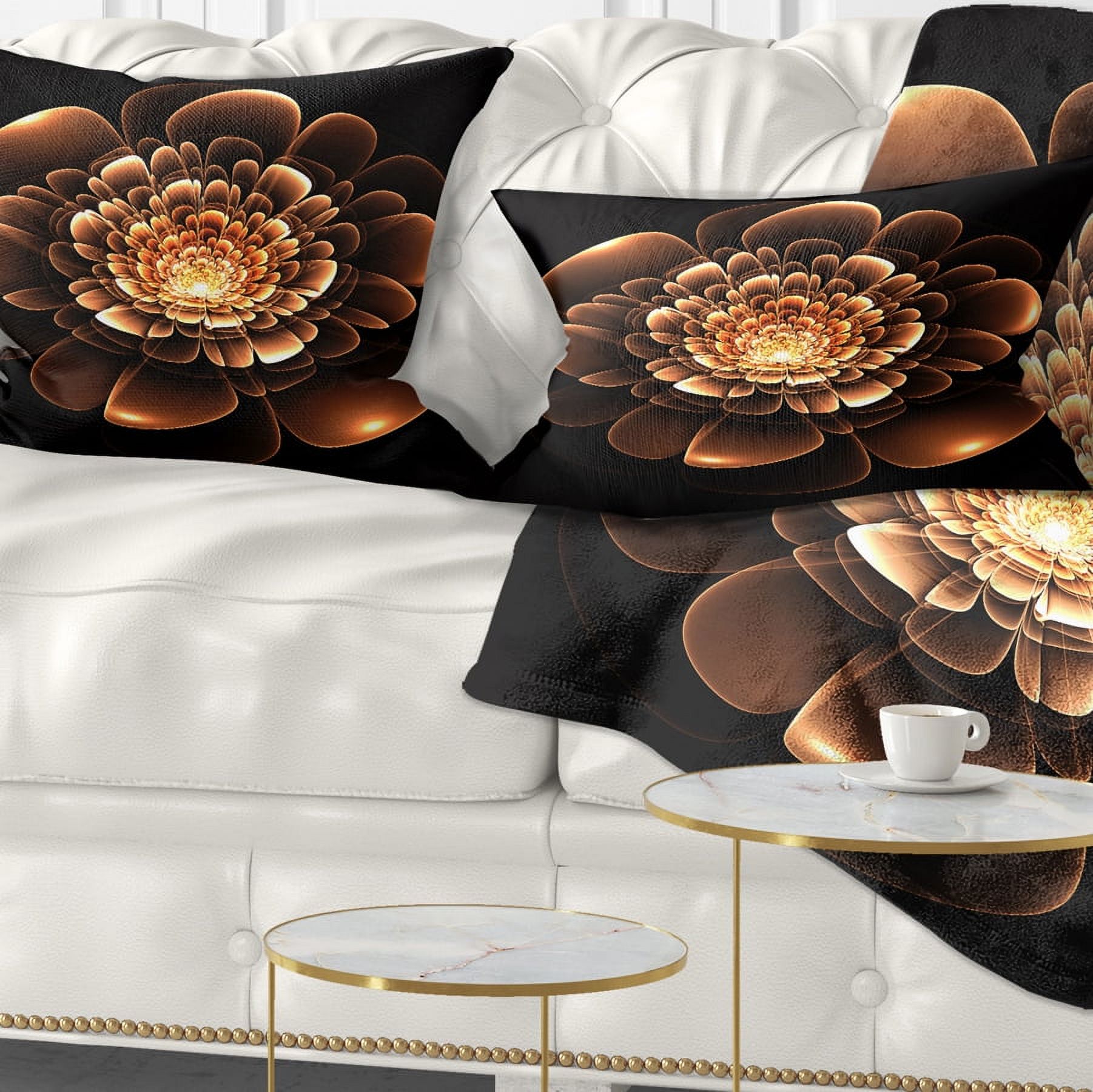 Designart 12" x 20" Green Polyester Throw Pillow