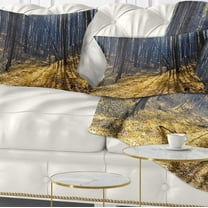 Designart 12" x 20" Green Polyester Throw Pillow