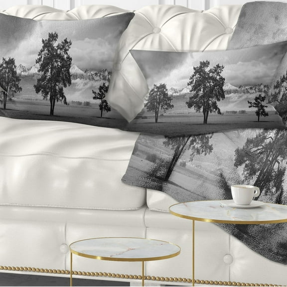 Designart 12" x 20" Green Polyester Throw Pillow