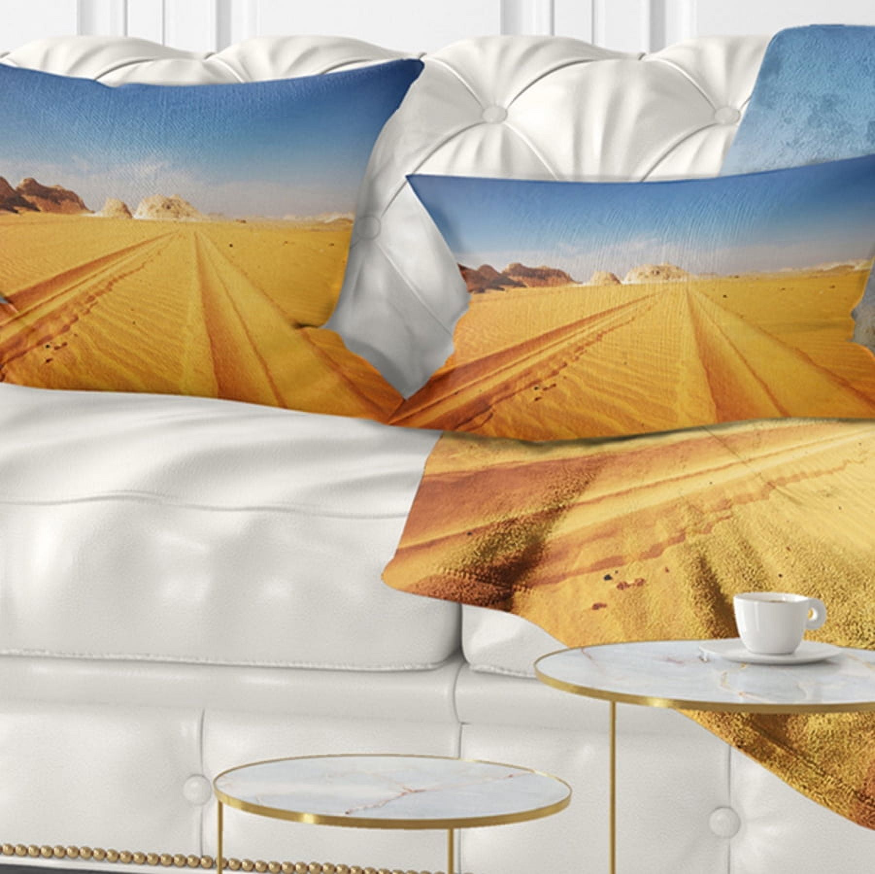 Designart 12" x 20" Multi-color Landscape Polyester Throw Pillow