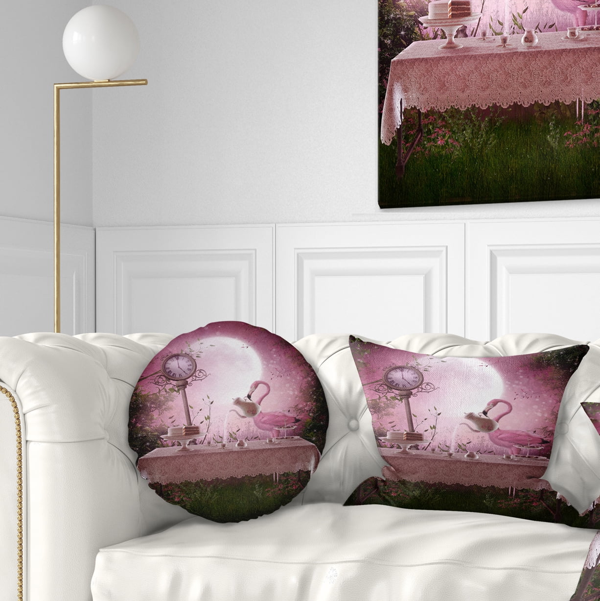 Designart 12" x 20" Multi-color Landscape Polyester Throw Pillow