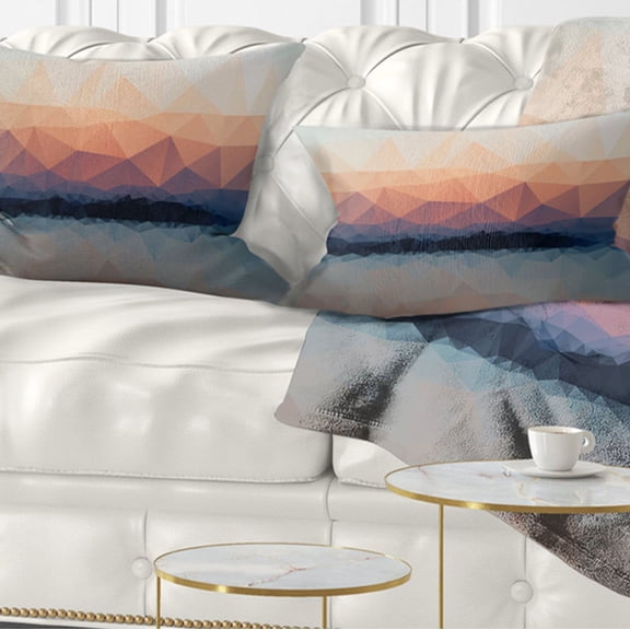 Designart 12" x 20" Multi-color Polyester Throw Pillow