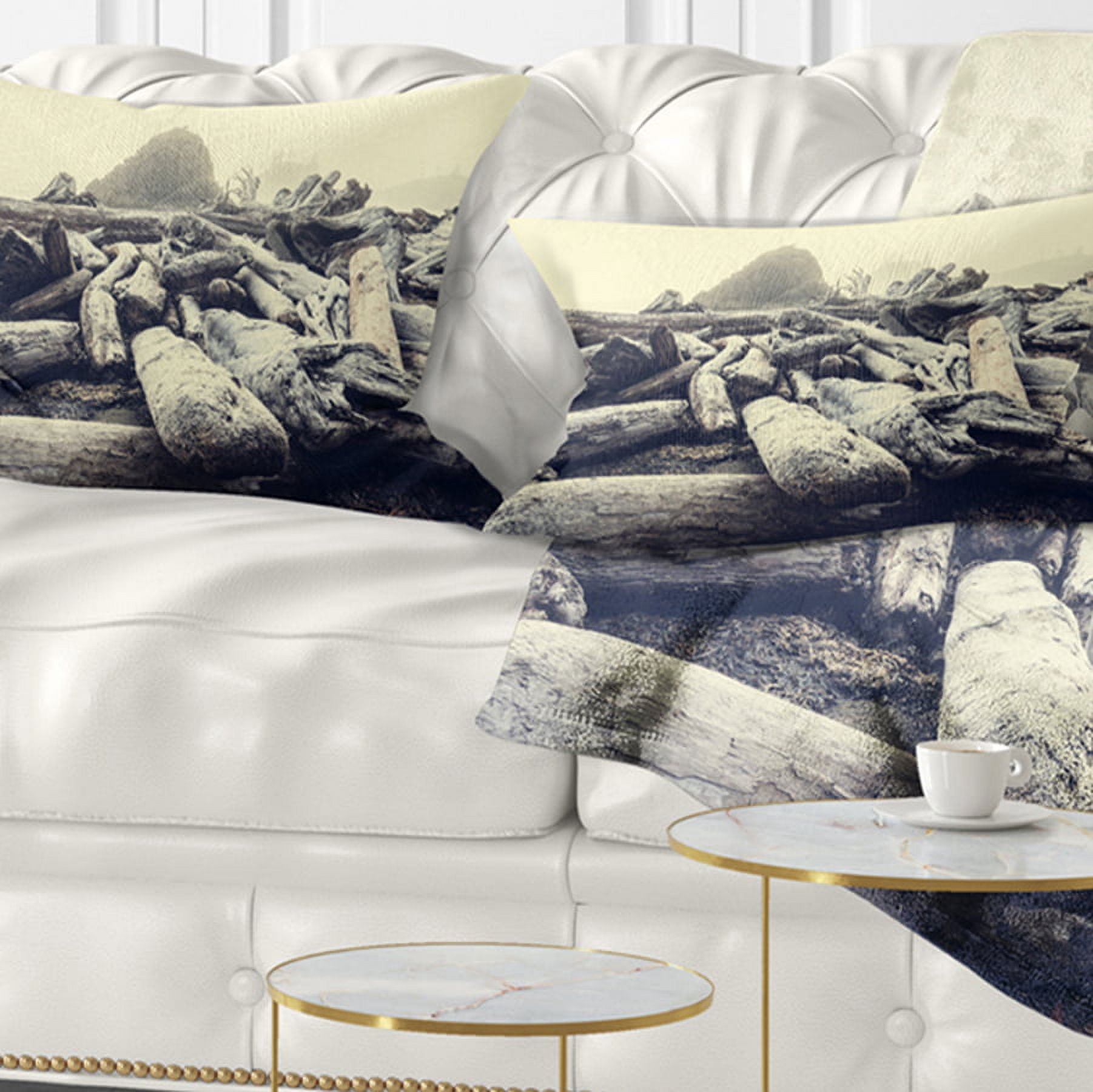 Designart 12" x 20" Multi-color Polyester Throw Pillow