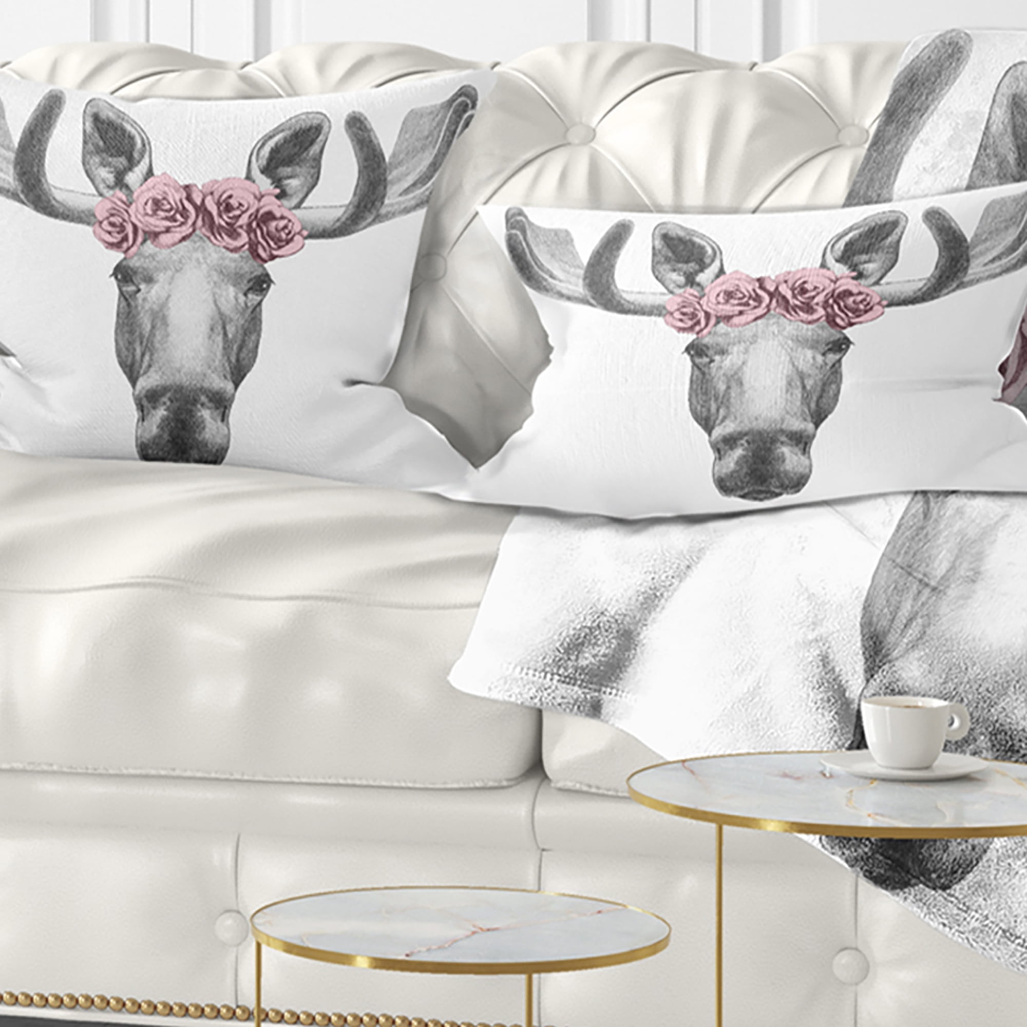 Designart 12" x 20" Multi-color Polyester Throw Pillow