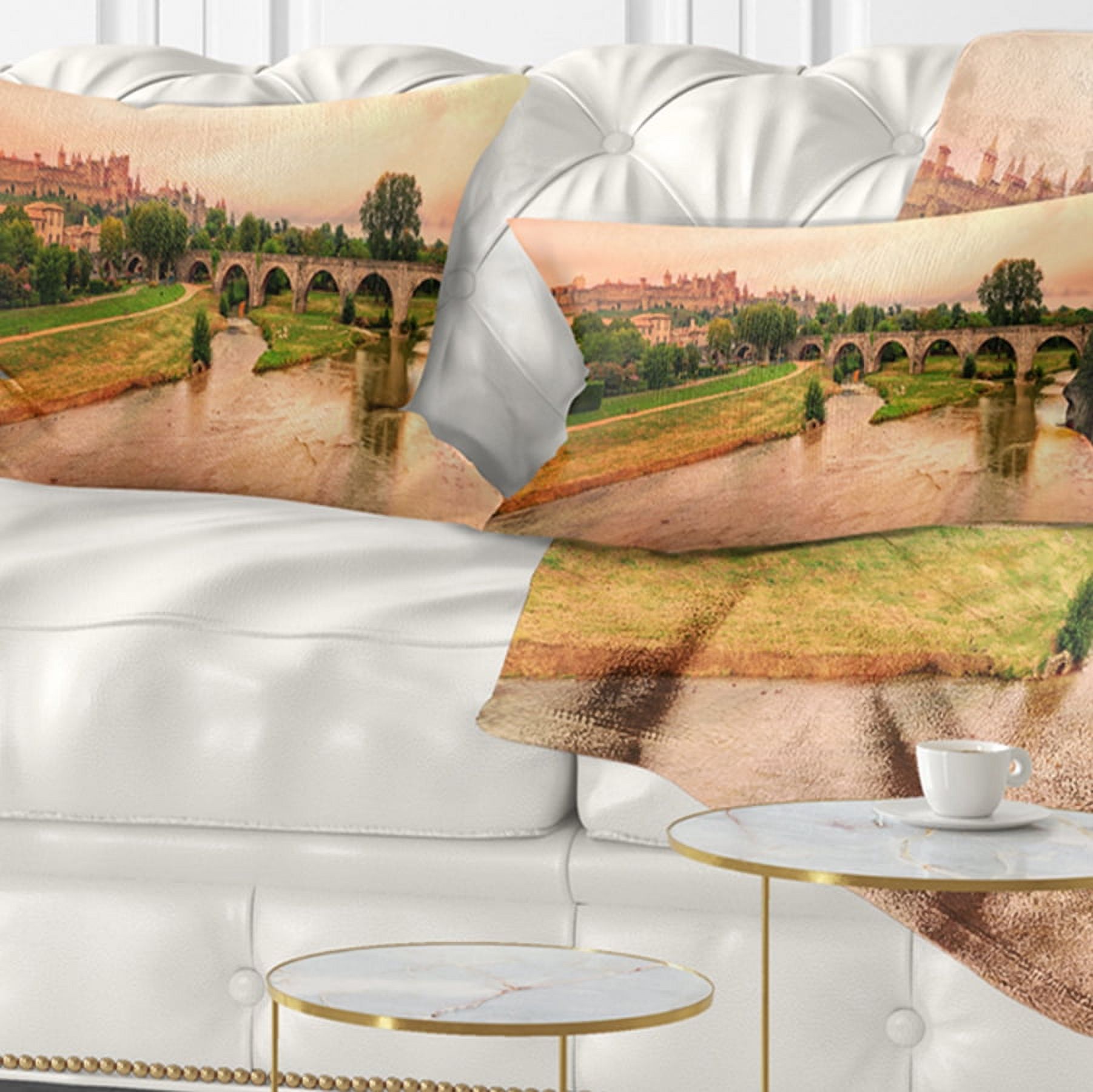 Designart 12" x 20" Multi-color Polyester Throw Pillow