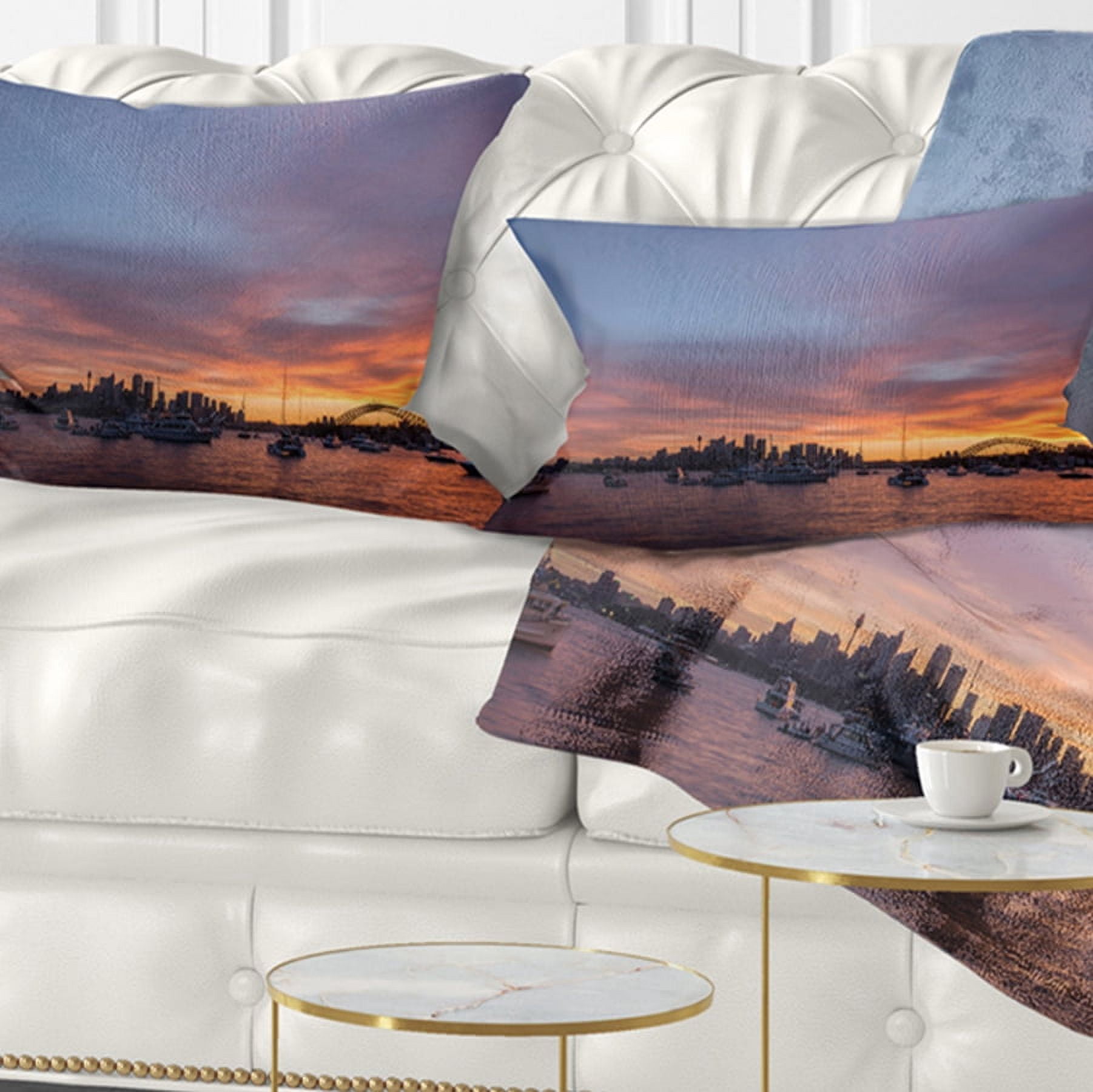 Designart 12" x 20" Multi-color Polyester Throw Pillow