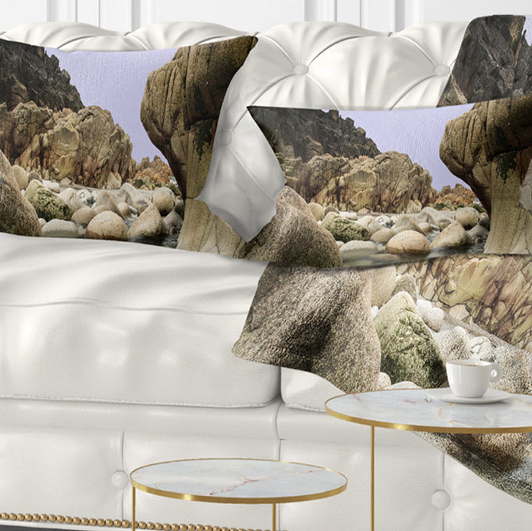 Designart 12" x 20" Multi-color Polyester Throw Pillow