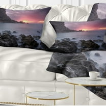 Designart 12" x 20" Multi-color Polyester Throw Pillow