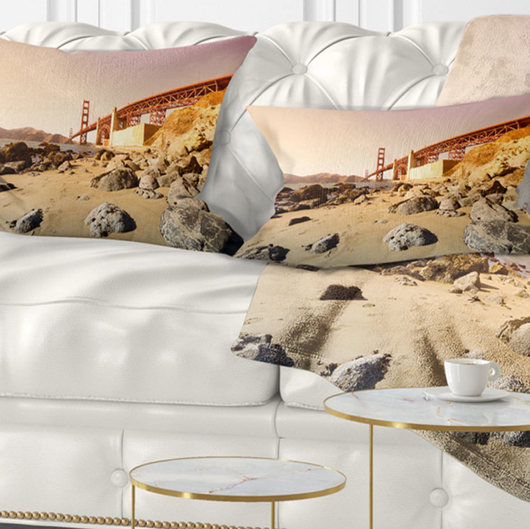 Designart 12" x 20" Multi-color Polyester Throw Pillow
