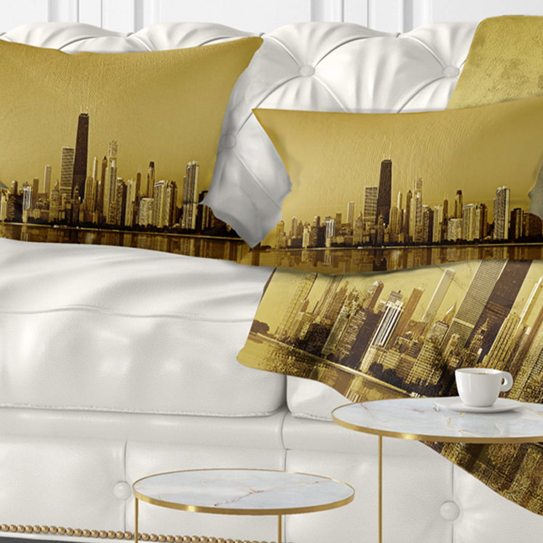 Designart 12" x 20" Multi-color Polyester Throw Pillow