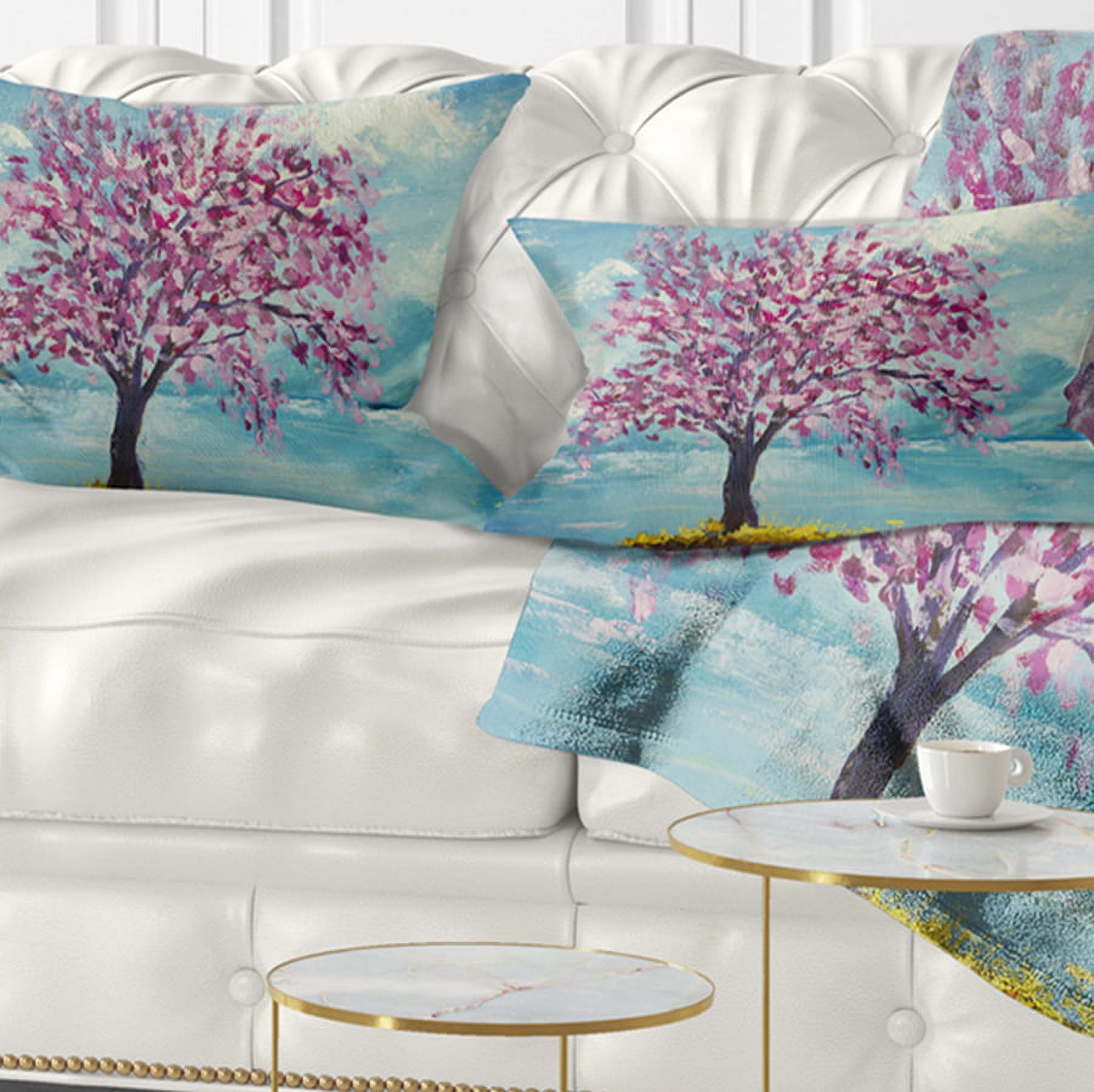 Designart 12" x 20" Multi-color Polyester Throw Pillow