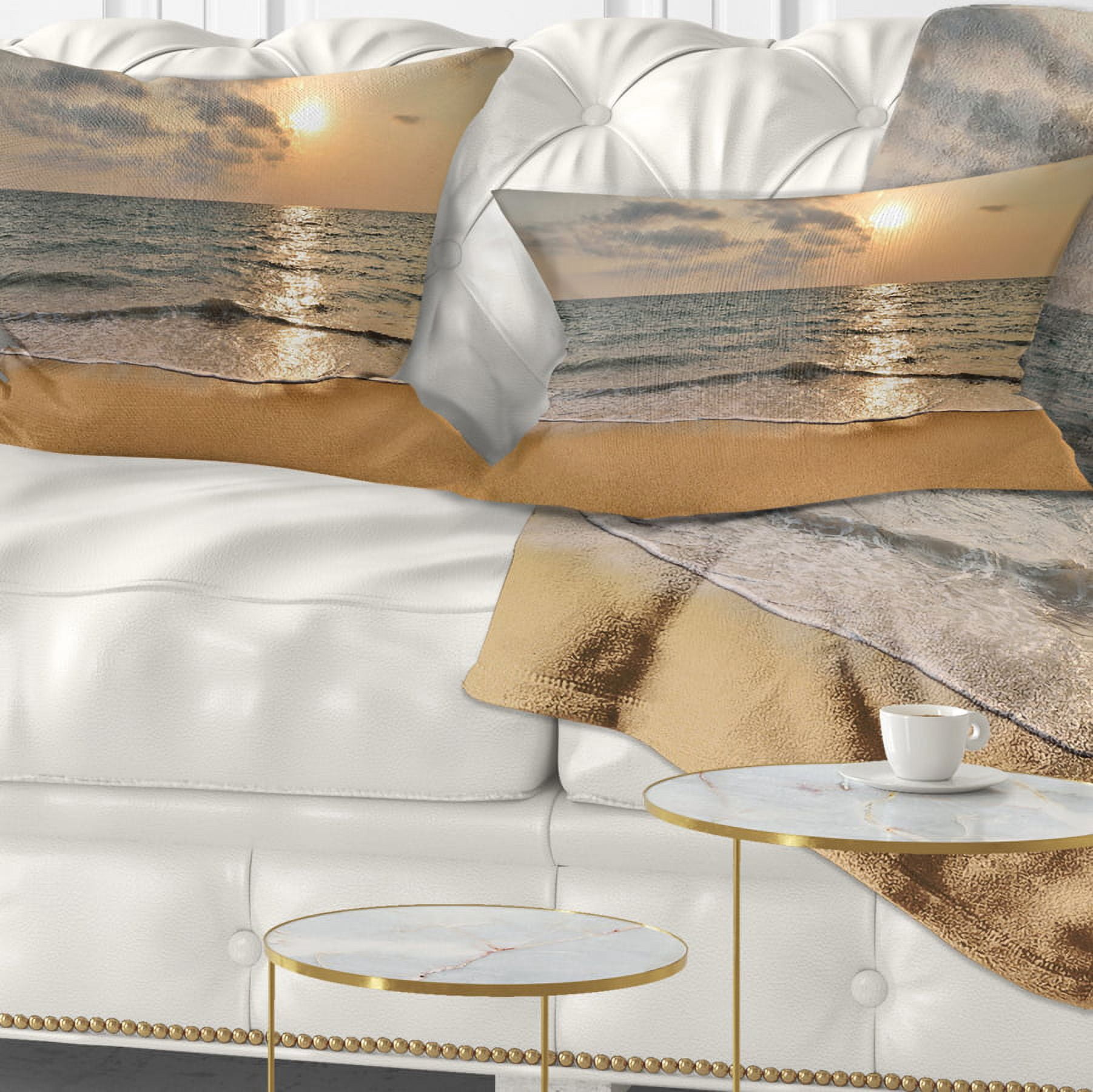 Designart 12" x 20" Multi-color Polyester Throw Pillow
