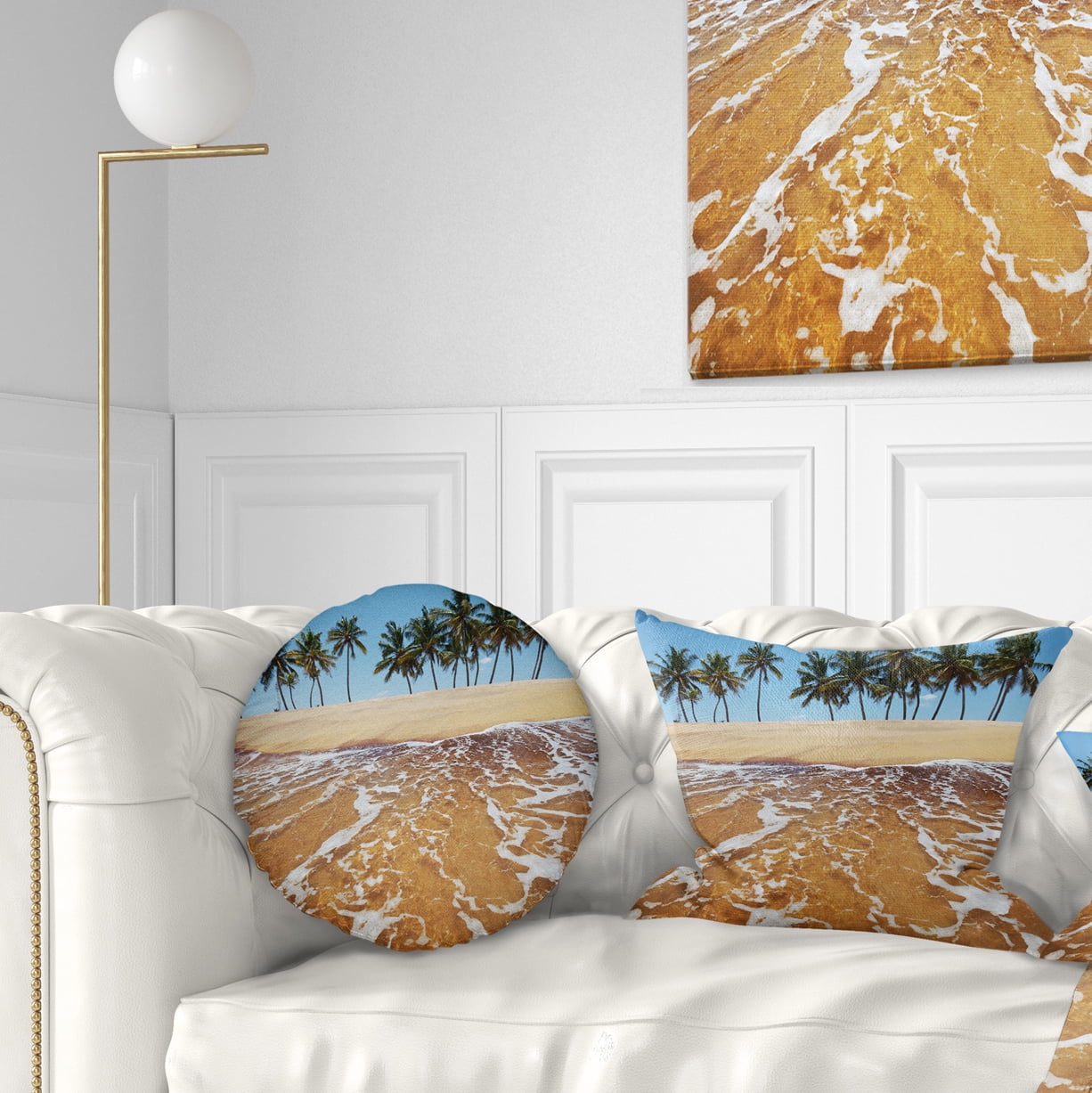 Designart 12" x 20" Multi-color Polyester Throw Pillow