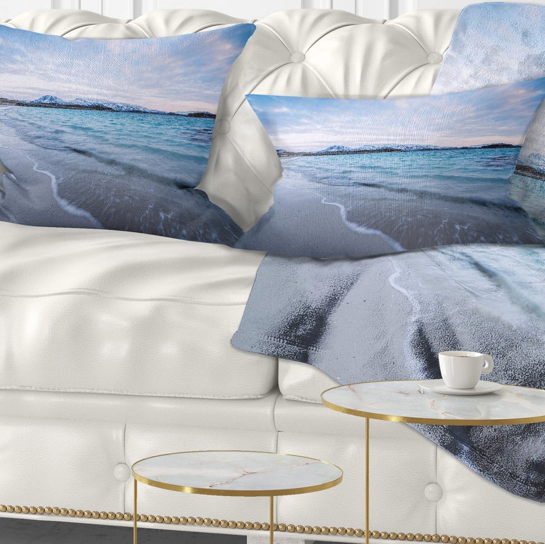Designart 12" x 20" Multi-color Polyester Throw Pillow
