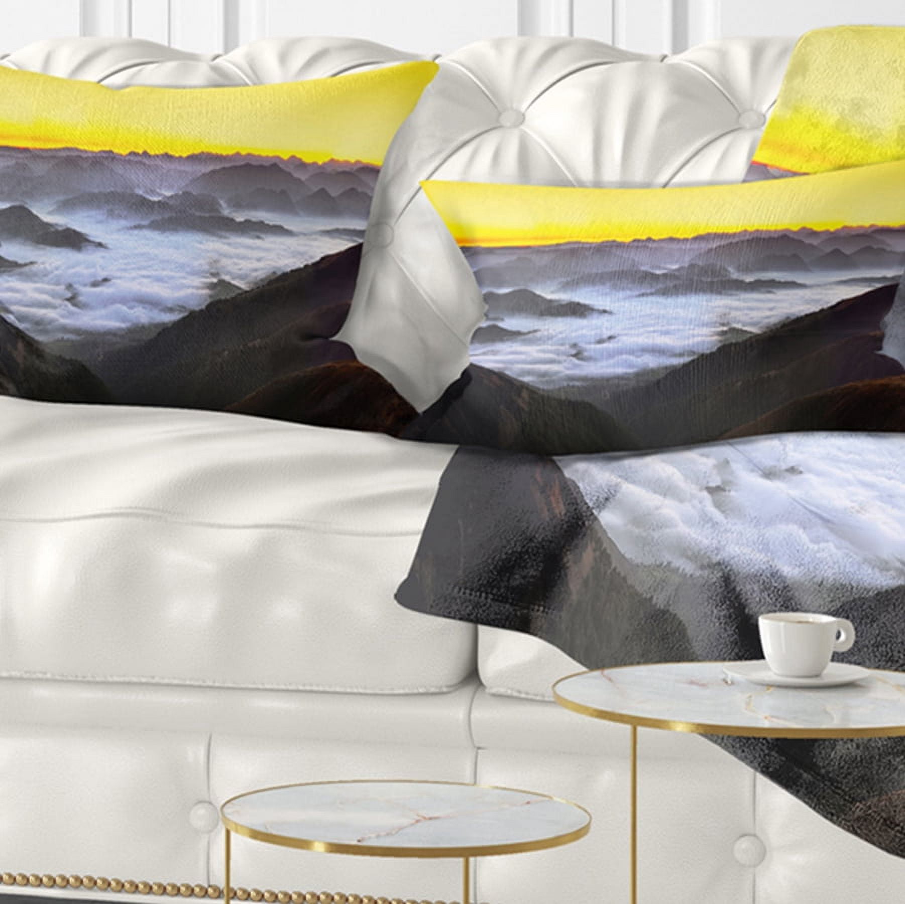 Designart 12" x 20" Multi-color Polyester Throw Pillow