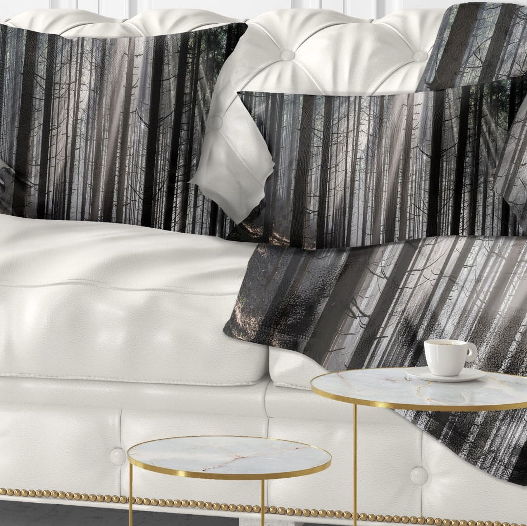 Designart 12" x 20" Multi-color Polyester Throw Pillow
