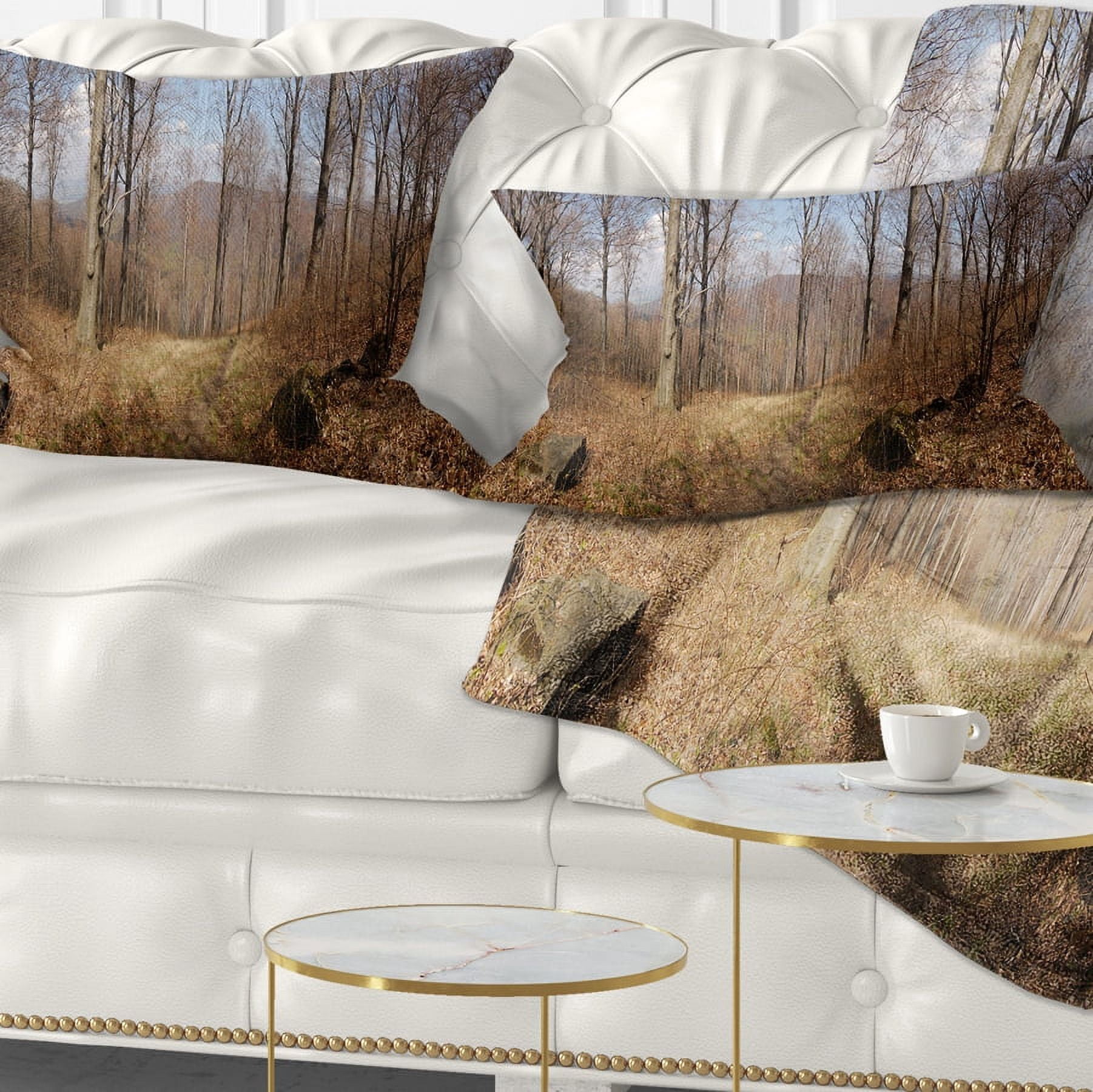 Designart 12" x 20" Multi-color Polyester Throw Pillow