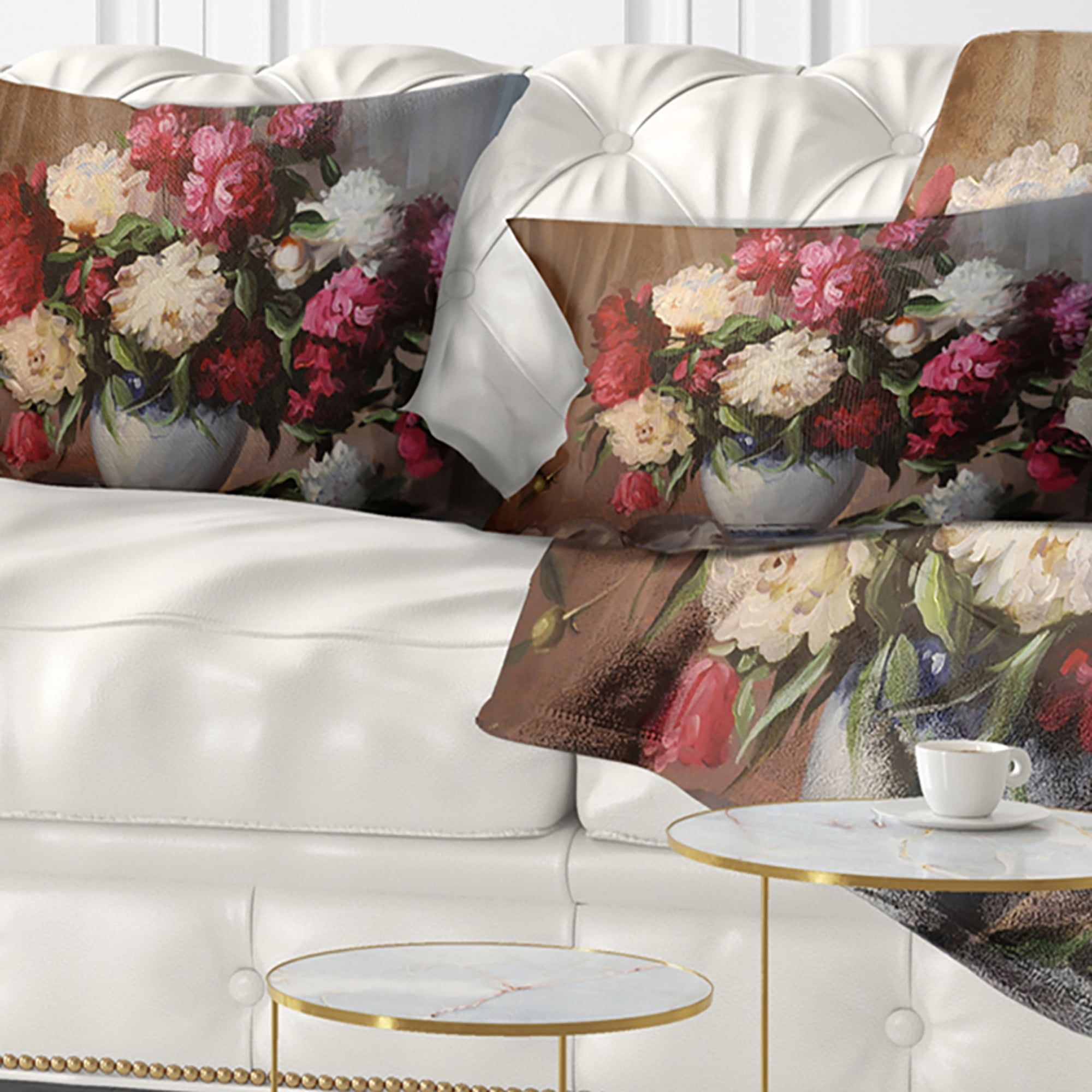 Designart 12" x 20" Multi-color Polyester Throw Pillow