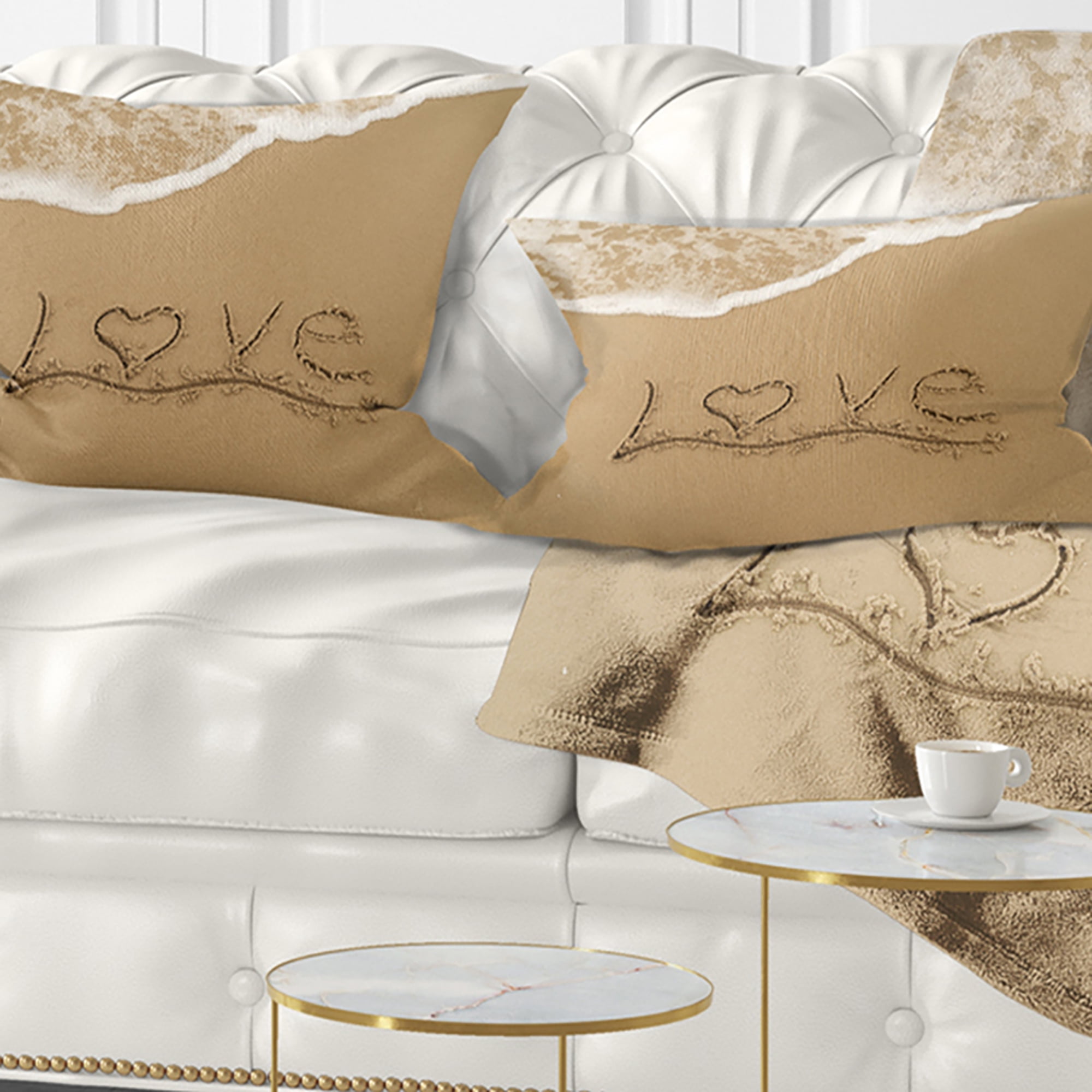 Designart 12" x 20" Multi-color Polyester Throw Pillow