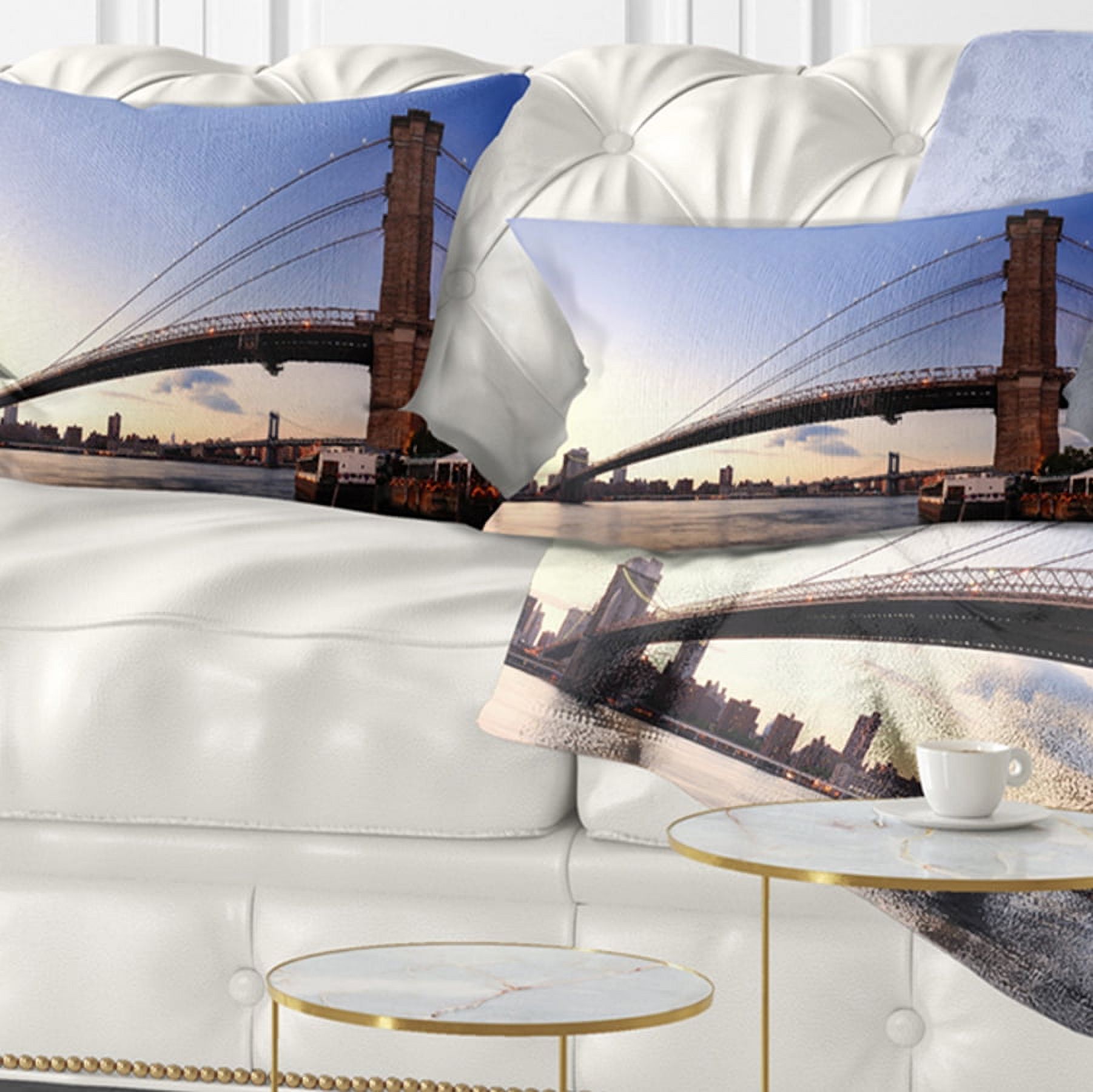 Designart 12" x 20" Multi-color Polyester Throw Pillow