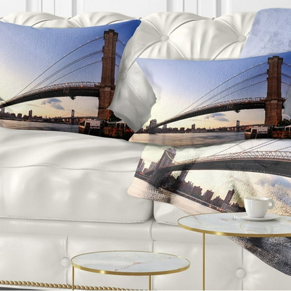 Designart 12" x 20" Multi-color Polyester Throw Pillow