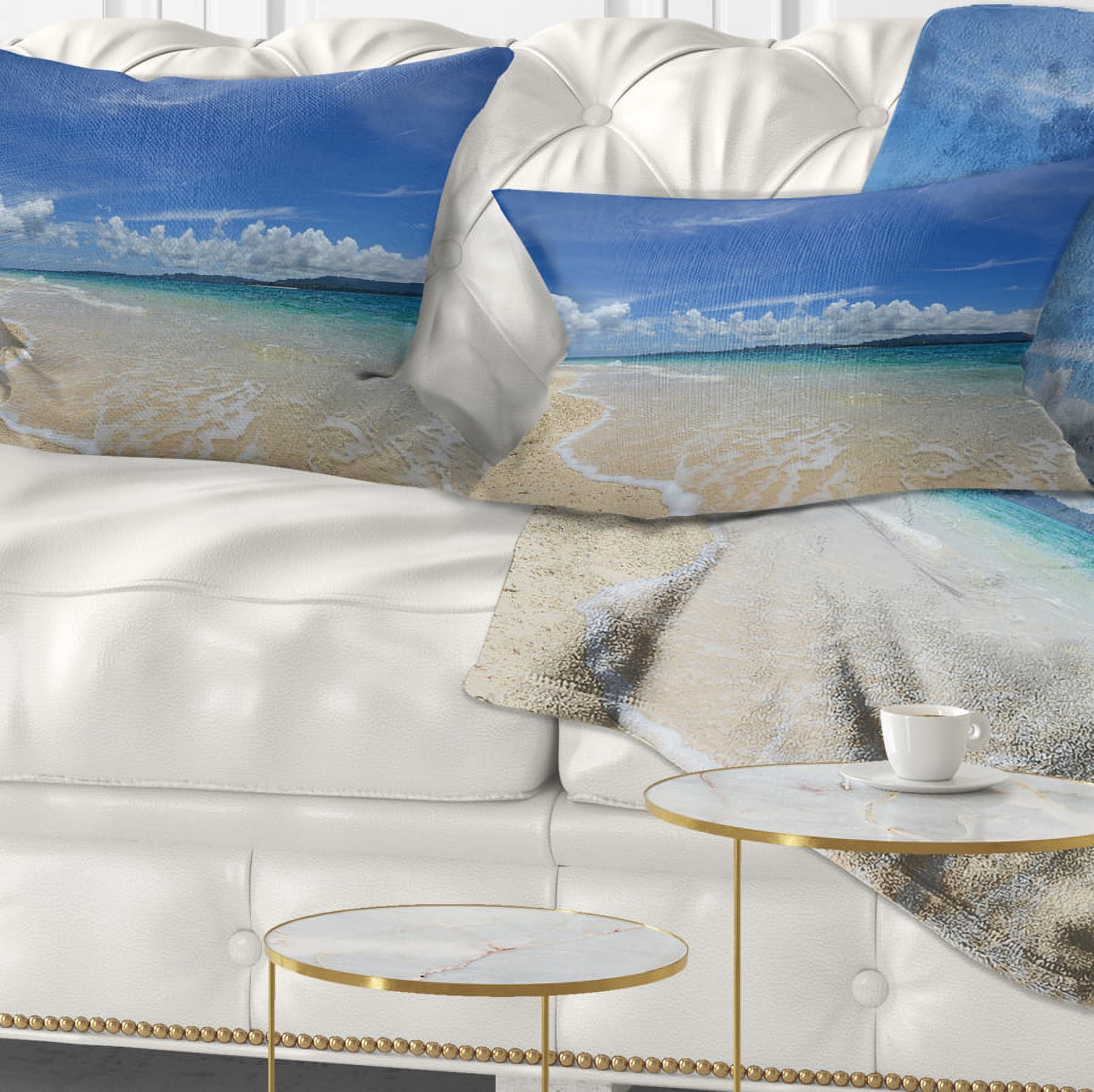 Designart 12" x 20" Multi-color Polyester Throw Pillow