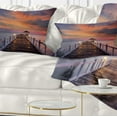 thumbnail image 1 of Designart 12" x 20" Pier & Bridge Polyester Throw Pillow, 1 of 5
