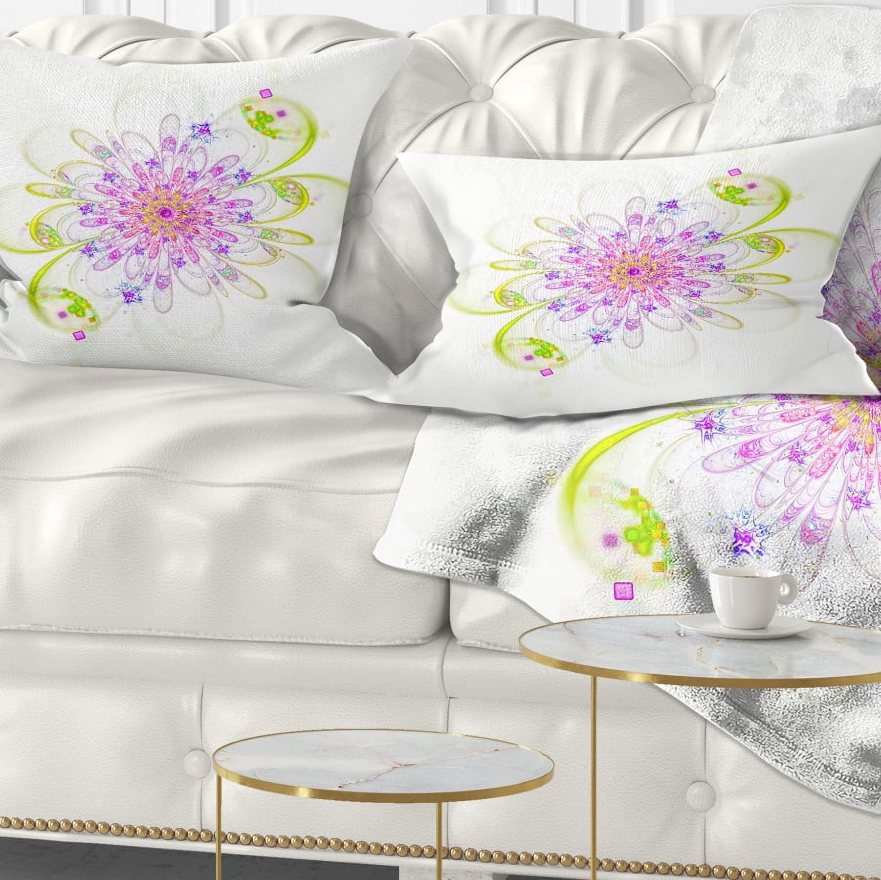 Designart 12" x 20" Purple Polyester Throw Pillow