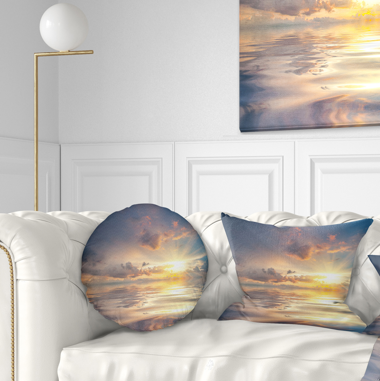 Designart 12" x 20" Red Polyester Throw Pillow