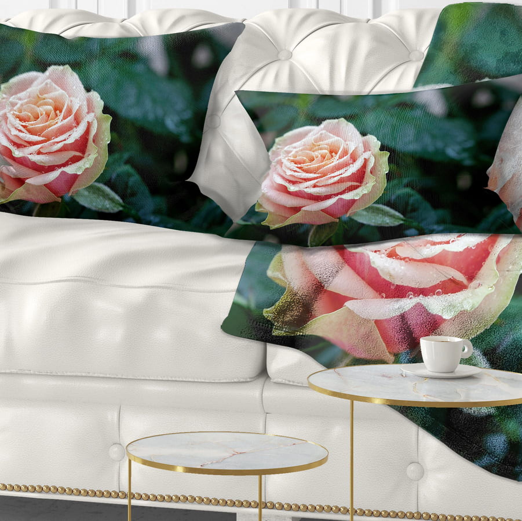 Designart 12" x 20" Red Polyester Throw Pillow
