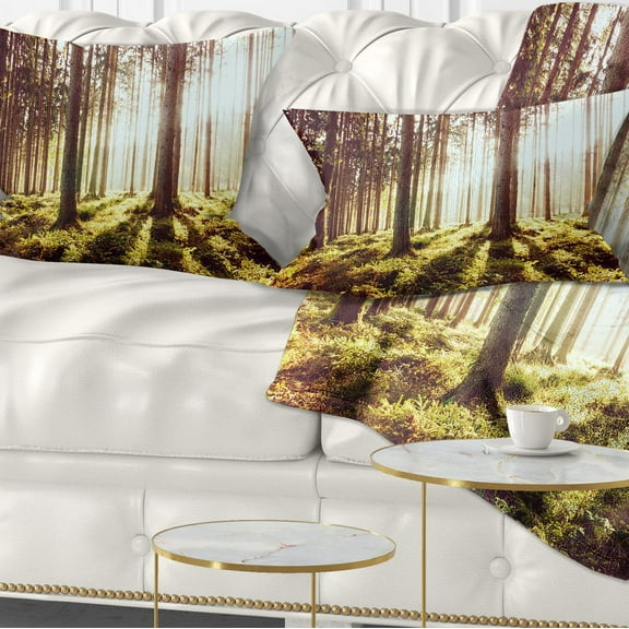 Designart 12" x 20" Red Polyester Throw Pillow