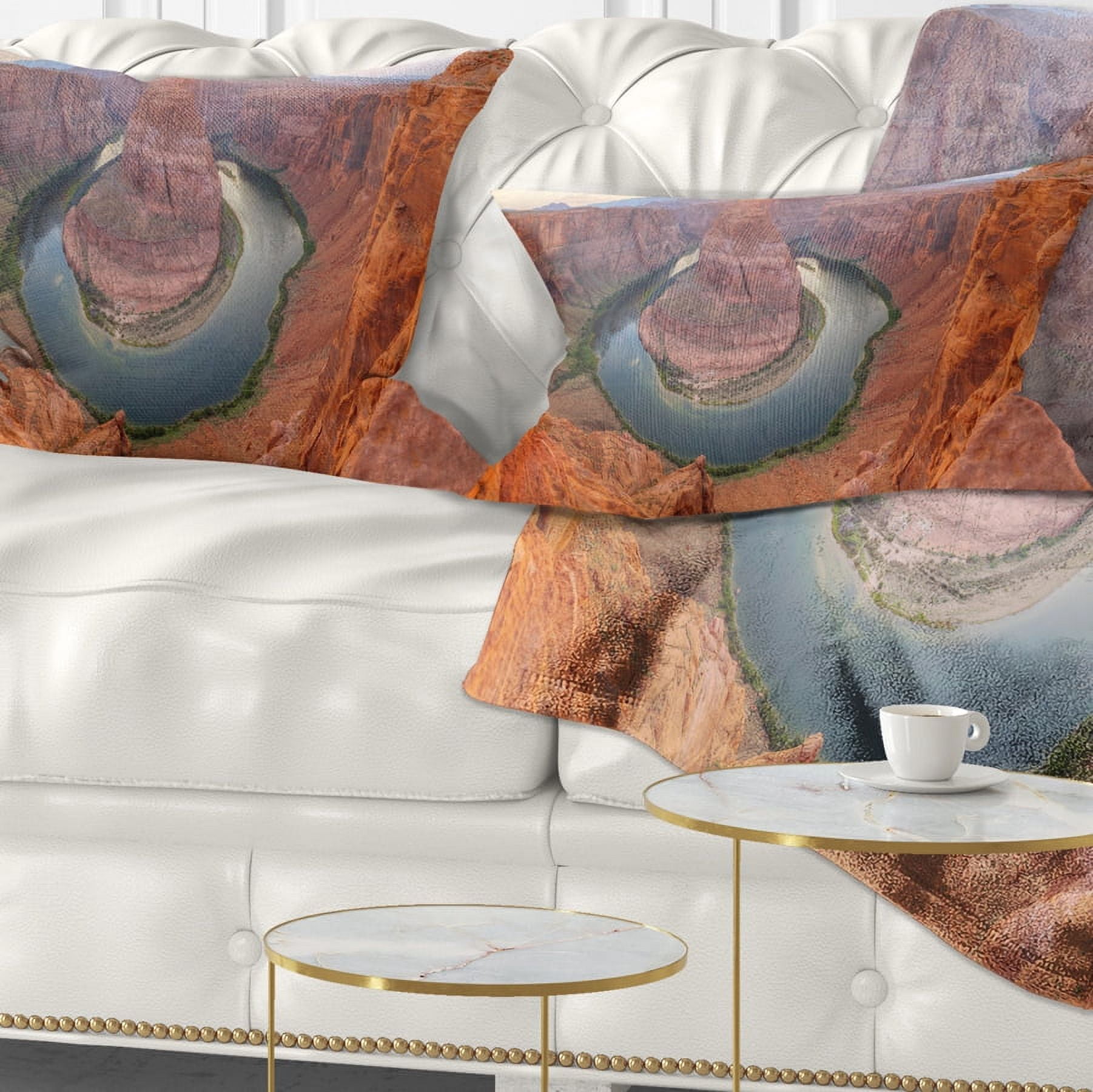 Designart 12" x 20" Red Polyester Throw Pillow