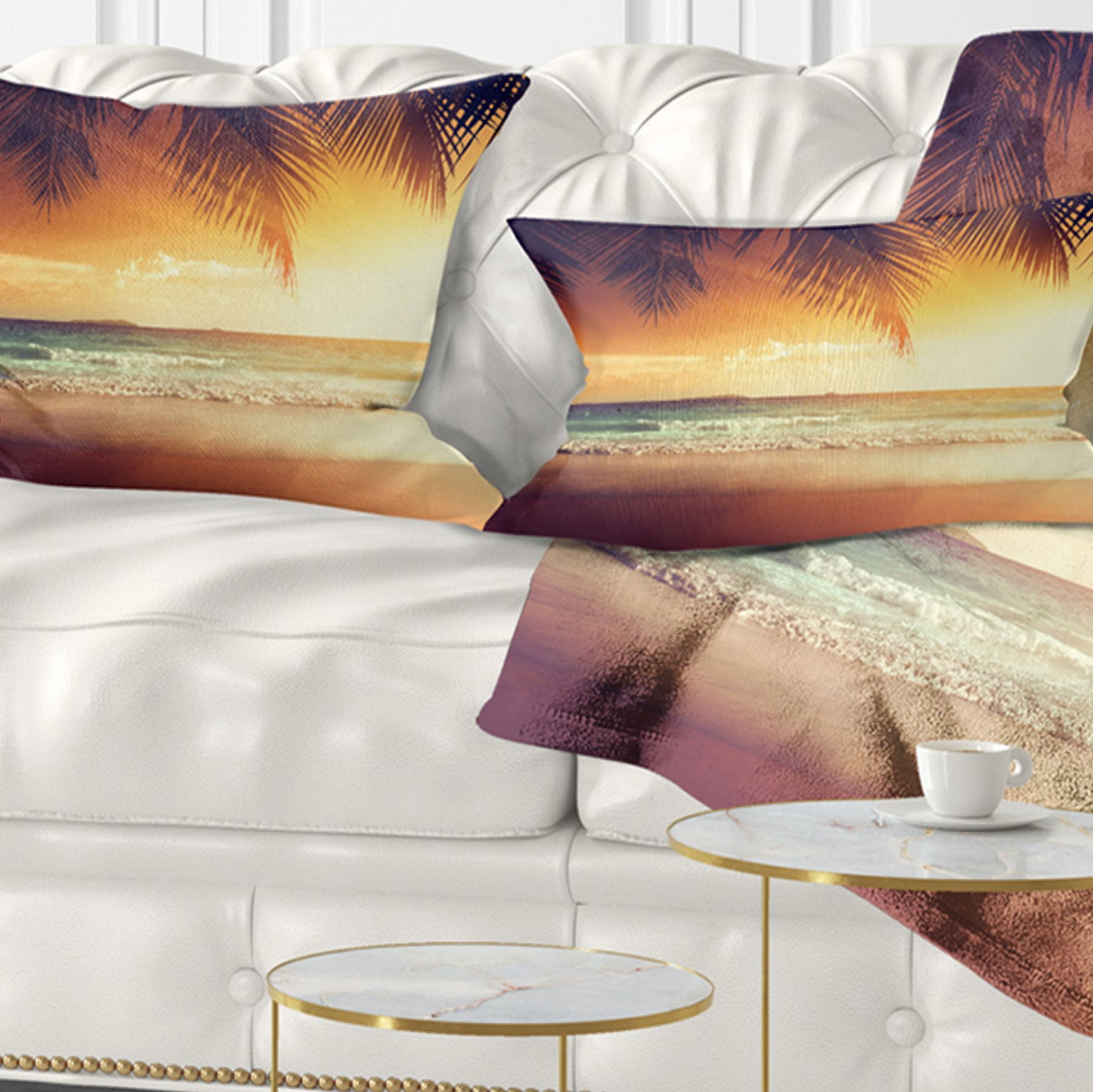Designart 12" x 20" Red Polyester Throw Pillow