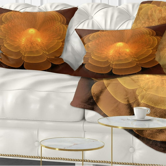 Designart 12" x 20" Red Polyester Throw Pillow