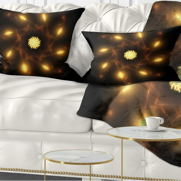 Designart 12" x 20" Red Polyester Throw Pillow