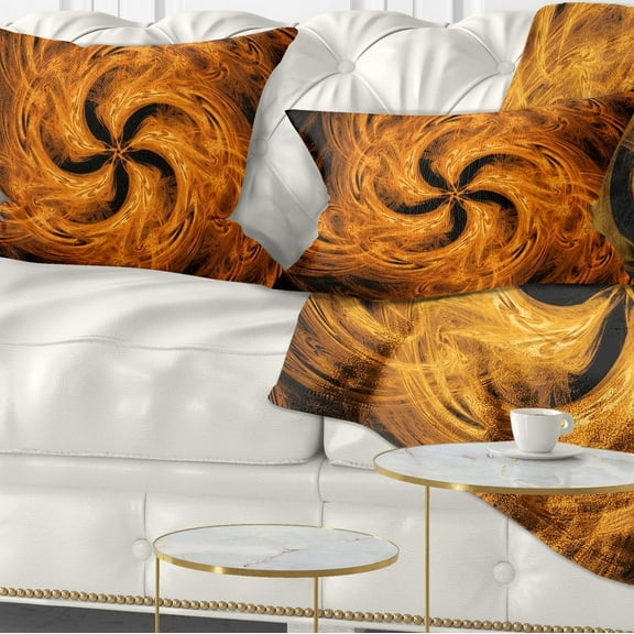 Designart 12" x 20" Red Polyester Throw Pillow