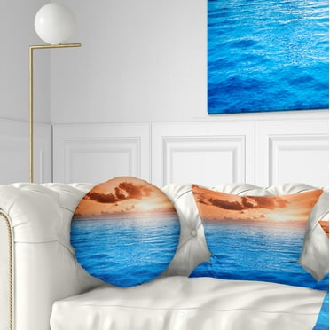 Designart 12" x 20" Sea & Shore Polyester Throw Pillow