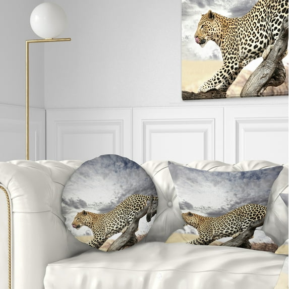 Designart 12" x 20" White Polyester Throw Pillow