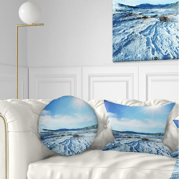 Designart 12" x 20" Yellow Polyester Throw Pillow