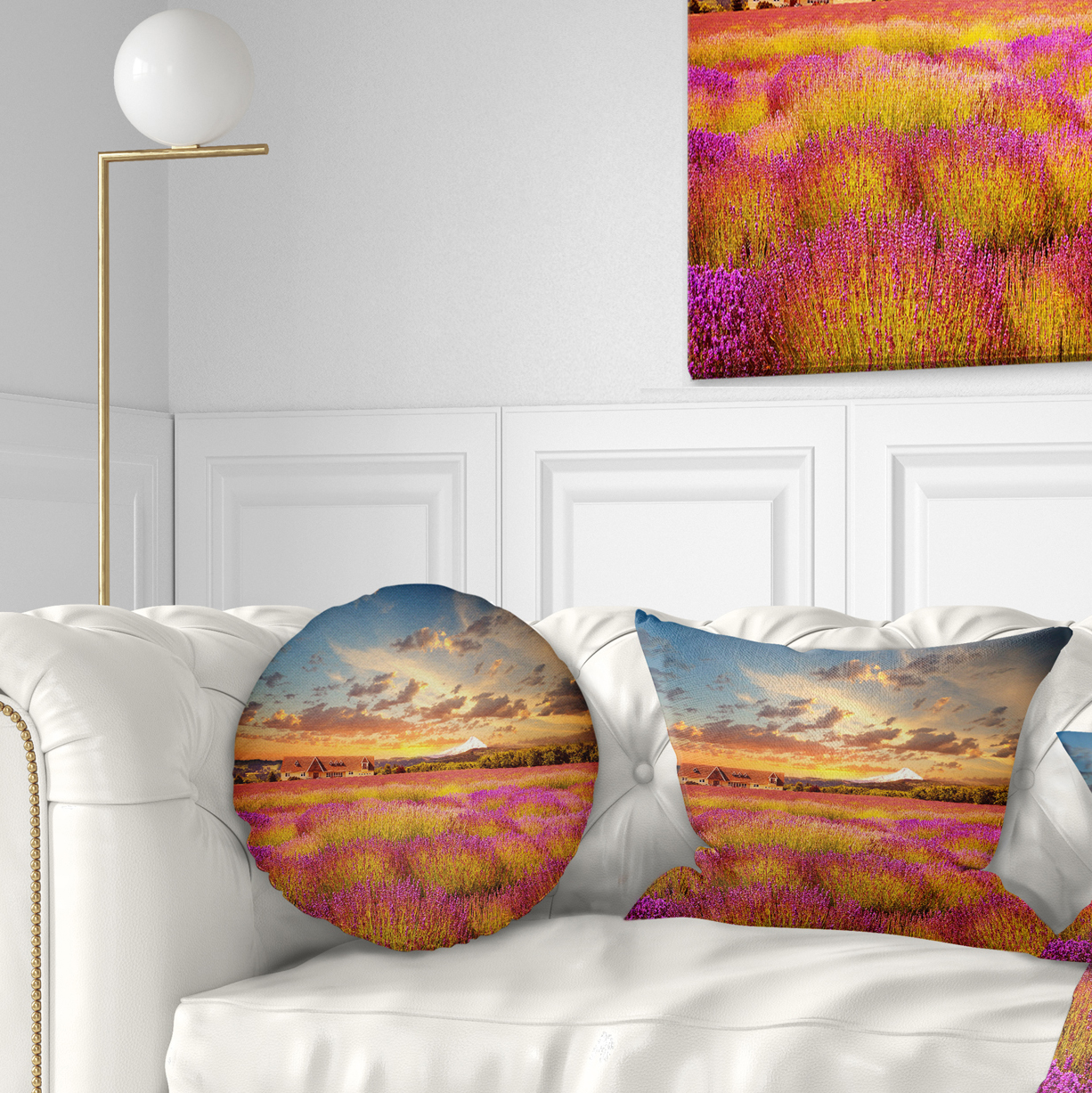 Designart 12" x 20" Yellow Polyester Throw Pillow