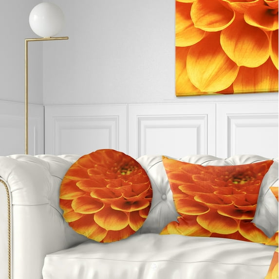 Designart 12" x 20" Yellow Polyester Throw Pillow