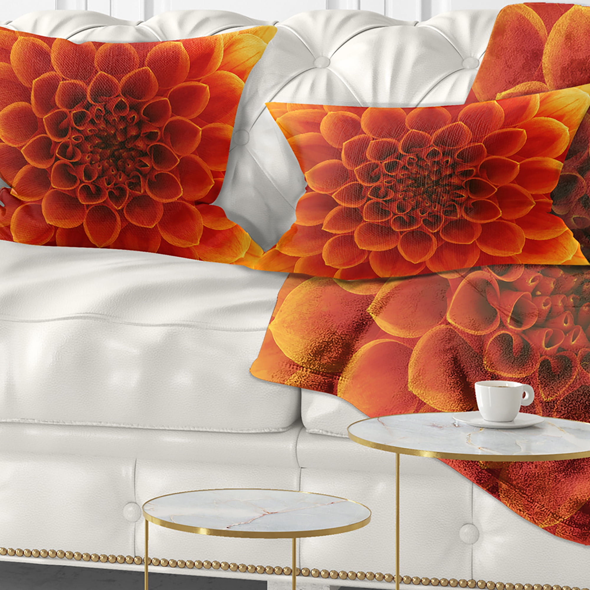 Designart 12" x 20" Yellow Polyester Throw Pillow